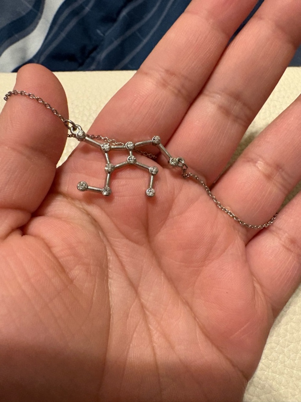 EARTHBOUND Silver Constellation Necklace with Clear Stones
